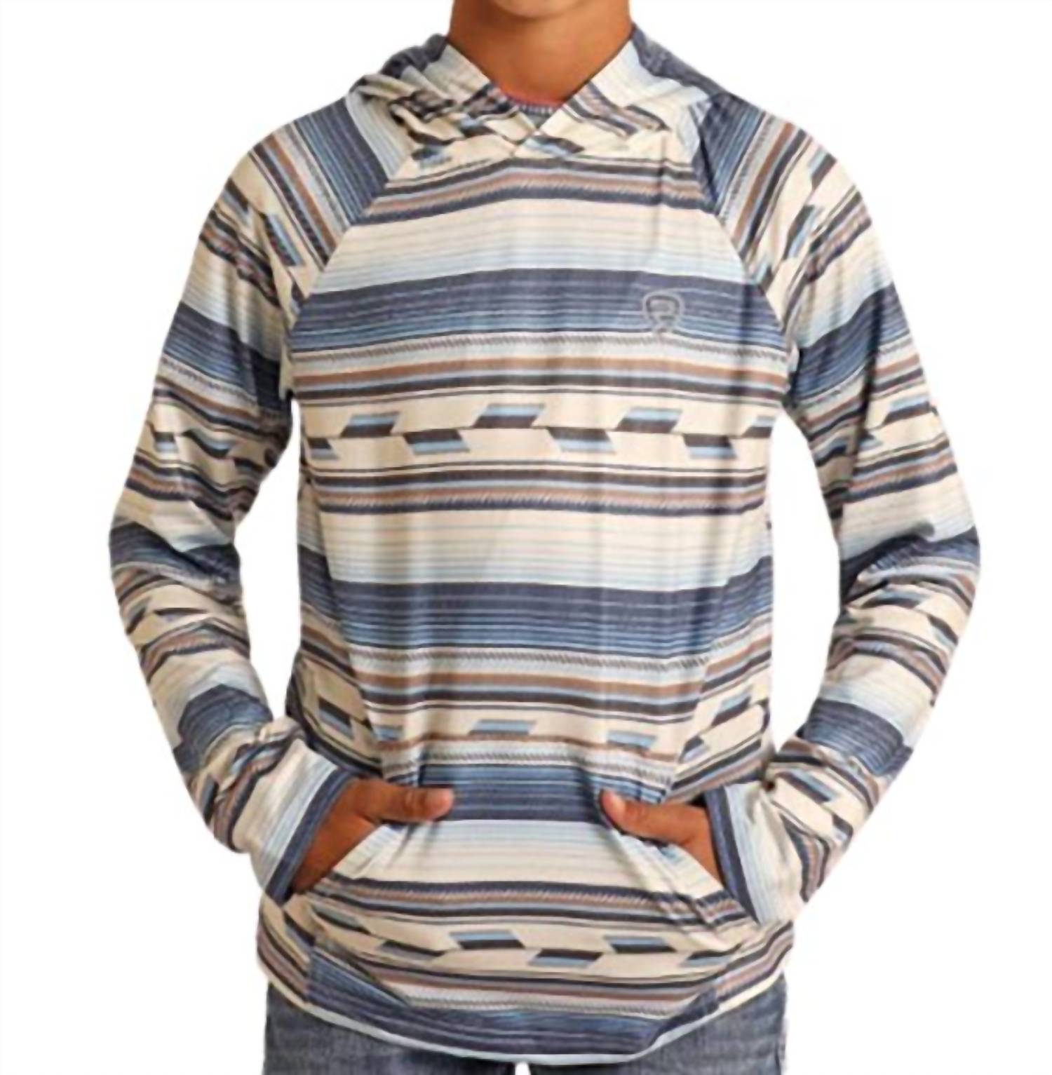 Boys Performance Cool Feel Aztec Light Hoodie In Multi