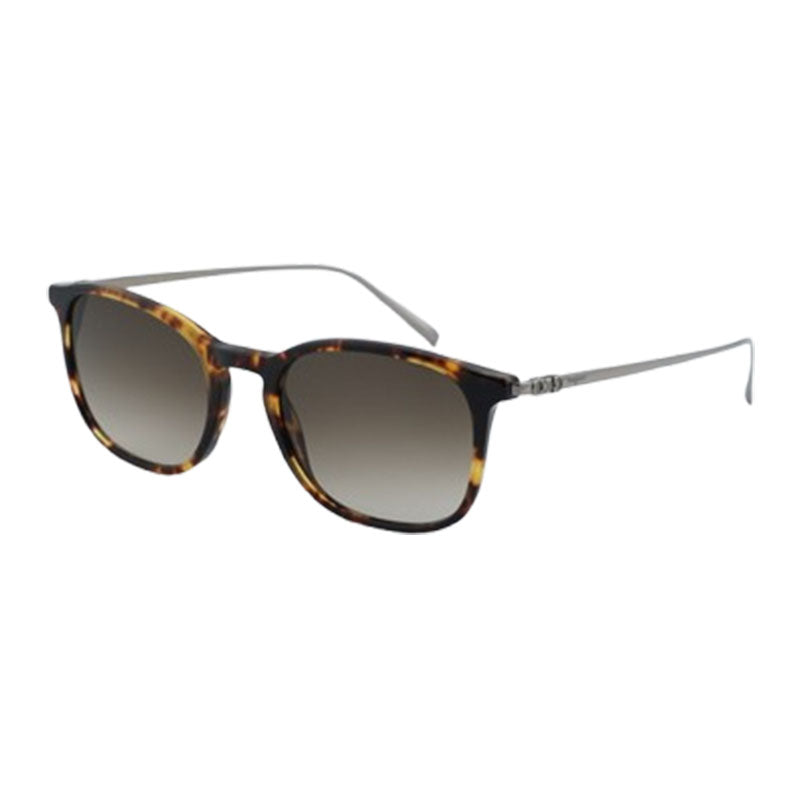 Salvatore Ferragamo Sunglasses Rectangle Full Rim, Dark Havana Frame And Grey Gradient Lens Sf2846Scp219