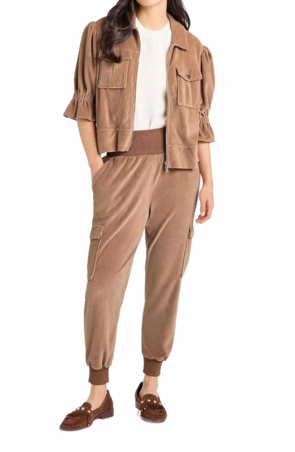 Velour Holly Jacket In Mocha