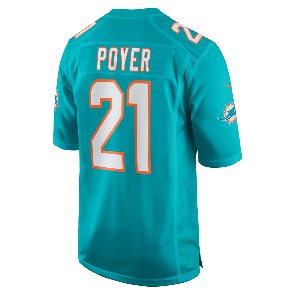 Miami Dolphins Jordan Poyer Aqua Game Jersey