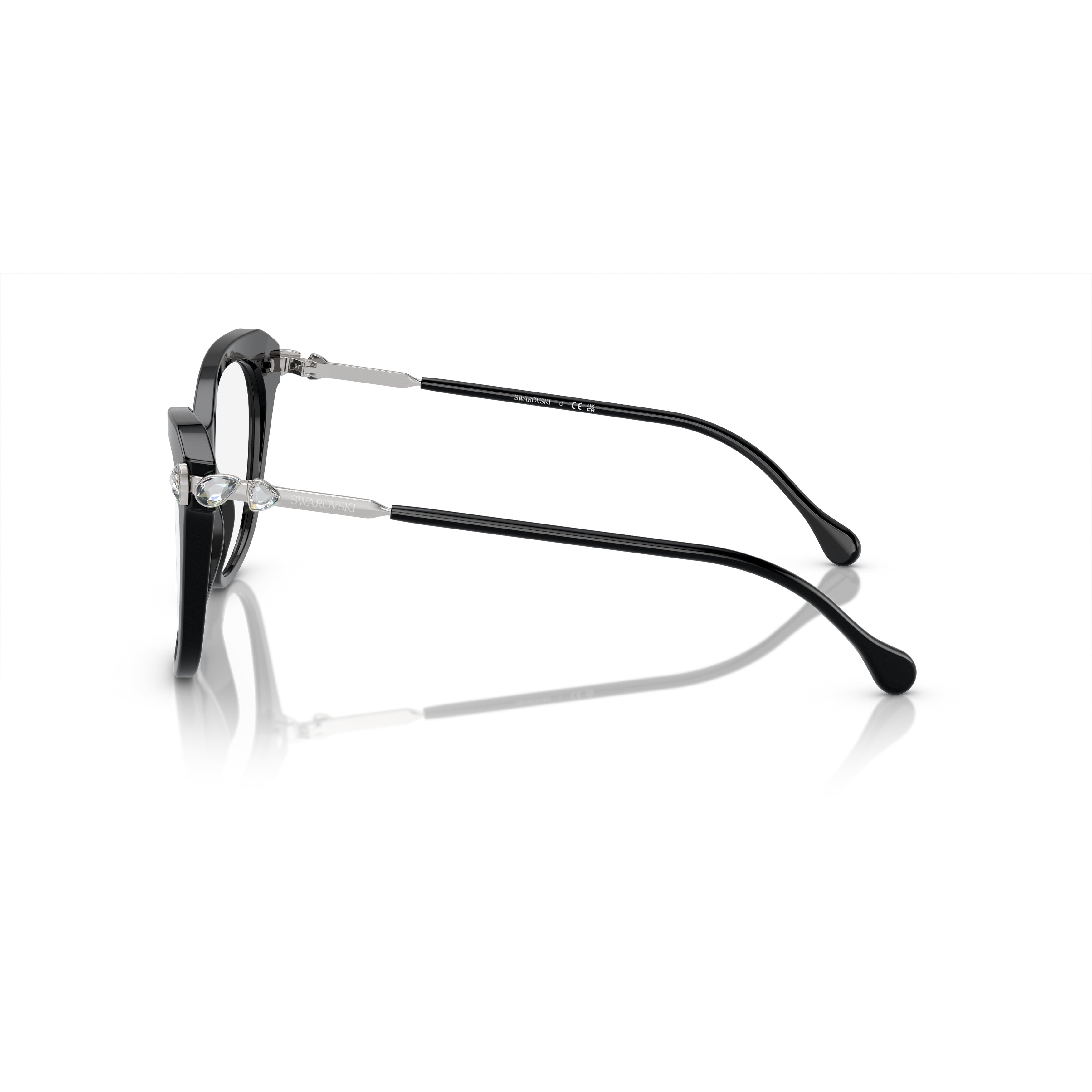 0Sk2012 Oversized Cat-Eye Eyeglasses with Crystal Embellishments