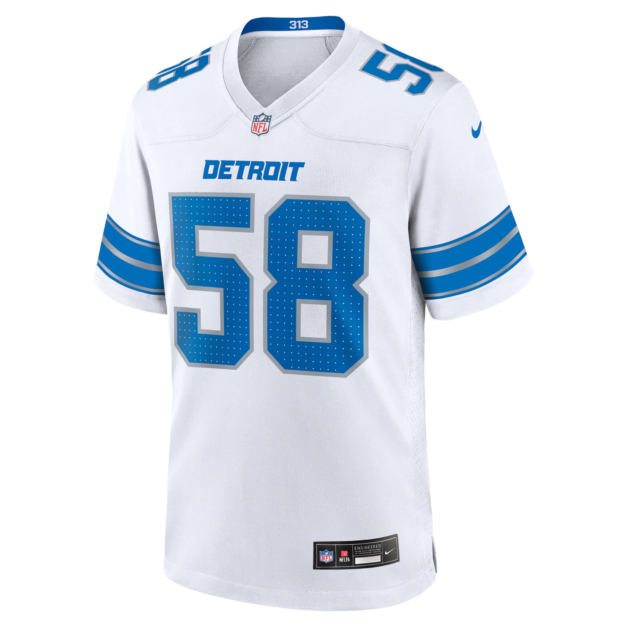 Detroit Lions Penei Sewell White Game Jersey