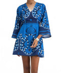 Kennedy Mini Dress In Harbor Azure
