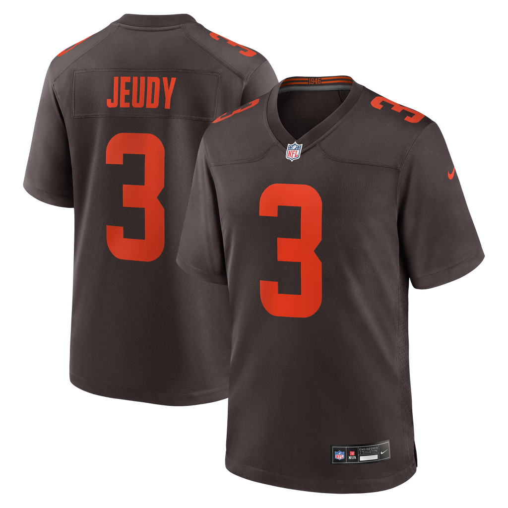 Cleveland Browns Jerry Jeudy Brown Alpha Dawg Game Jersey