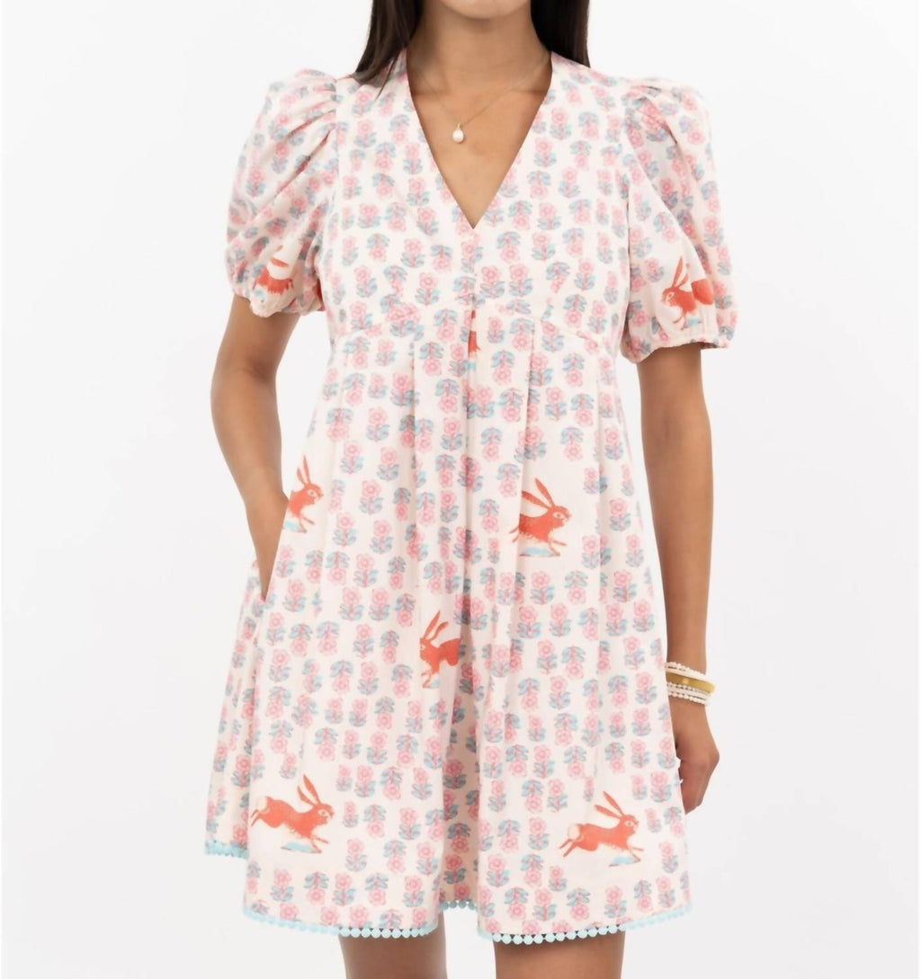 Running Rabbit Mini Dress In Ivory