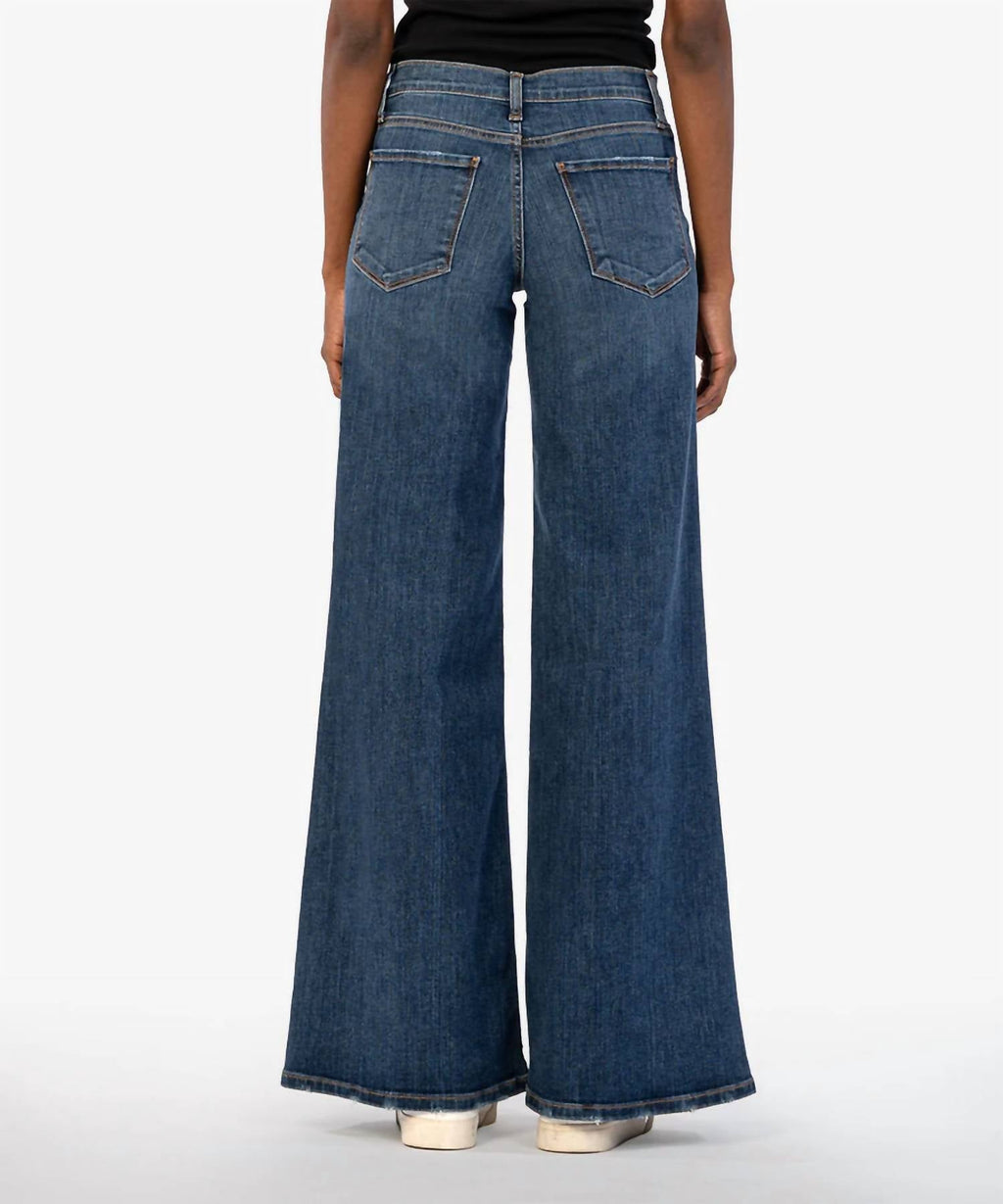 Margo Mid Rise Wide Leg Jeans In Quality Wash