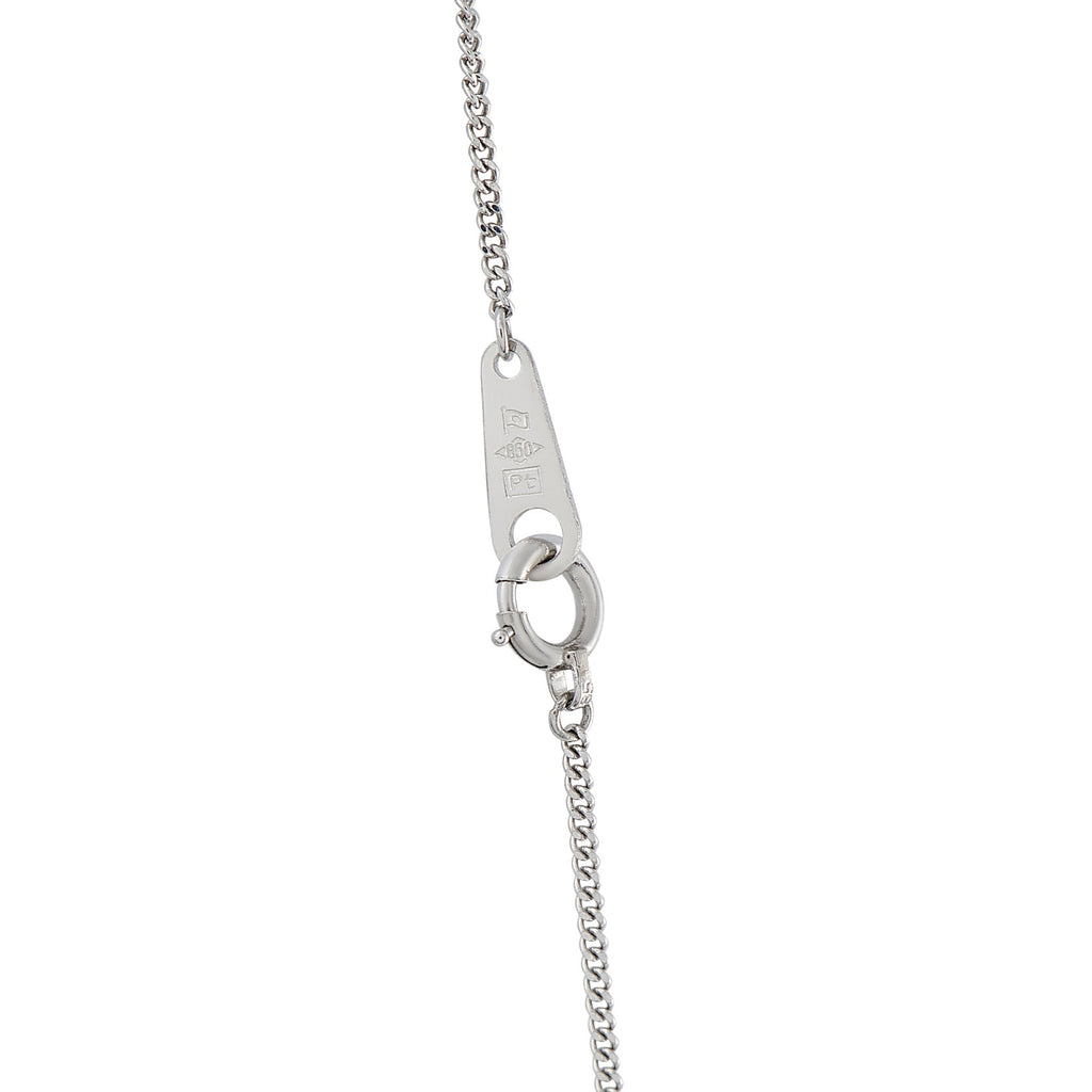LB Exclusive Platinum 0.20ct Diamond and Emerald Pendant Necklace MF26-041326