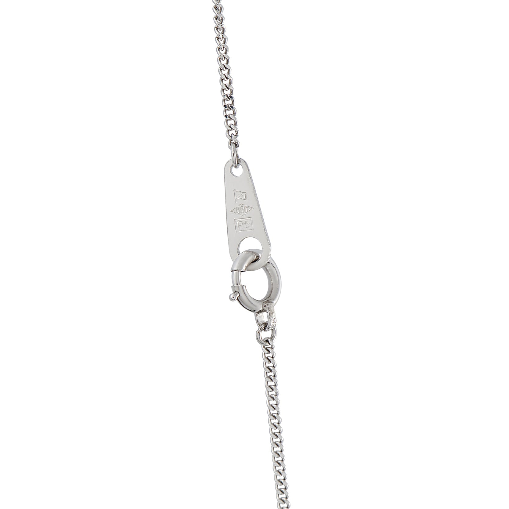 LB Exclusive Platinum 0.20ct Diamond and Emerald Pendant Necklace MF26-041326