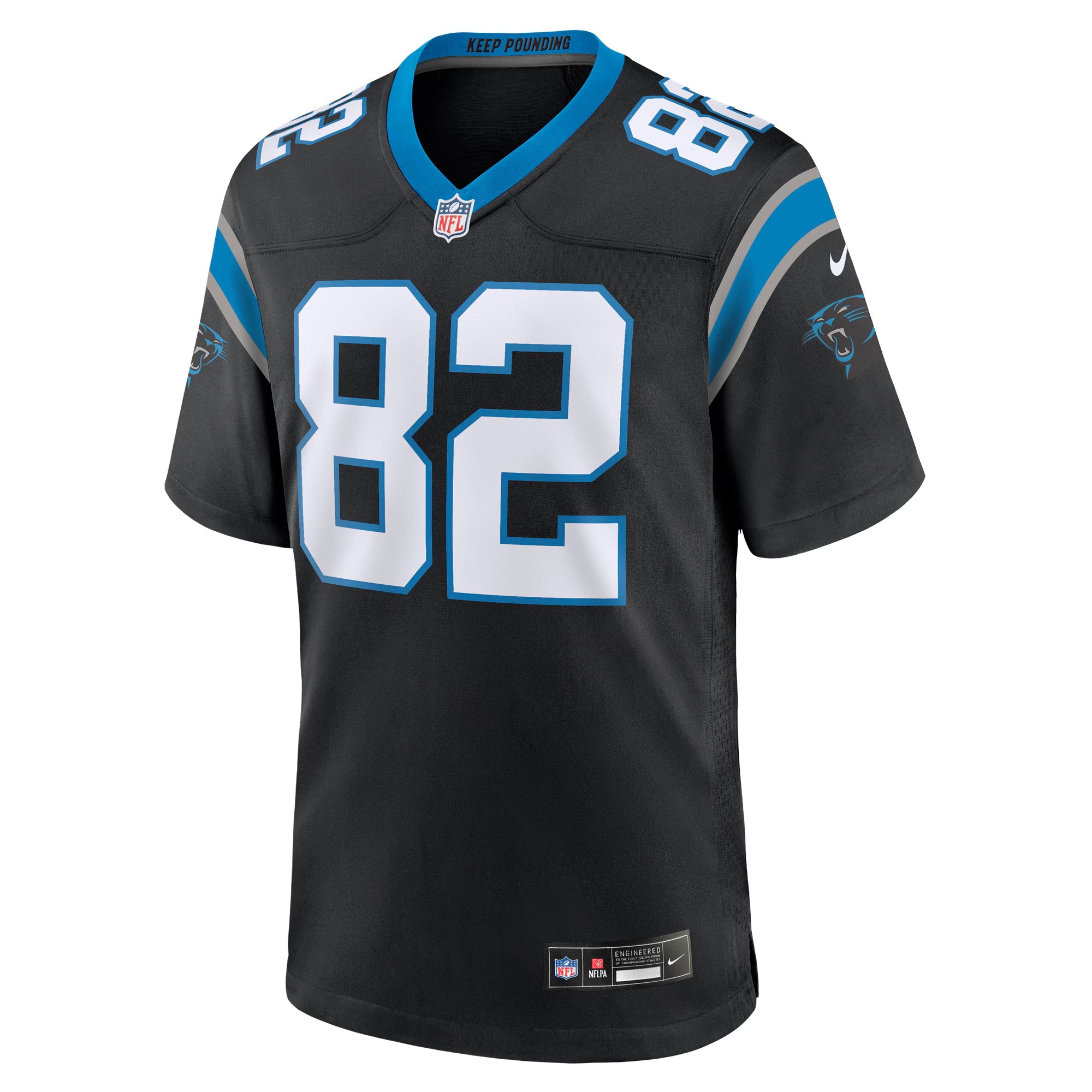 Carolina Panthers Tommy Tremble Black Team Game Jersey