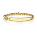 Women's Cuban Link Id Bracelet In Gold