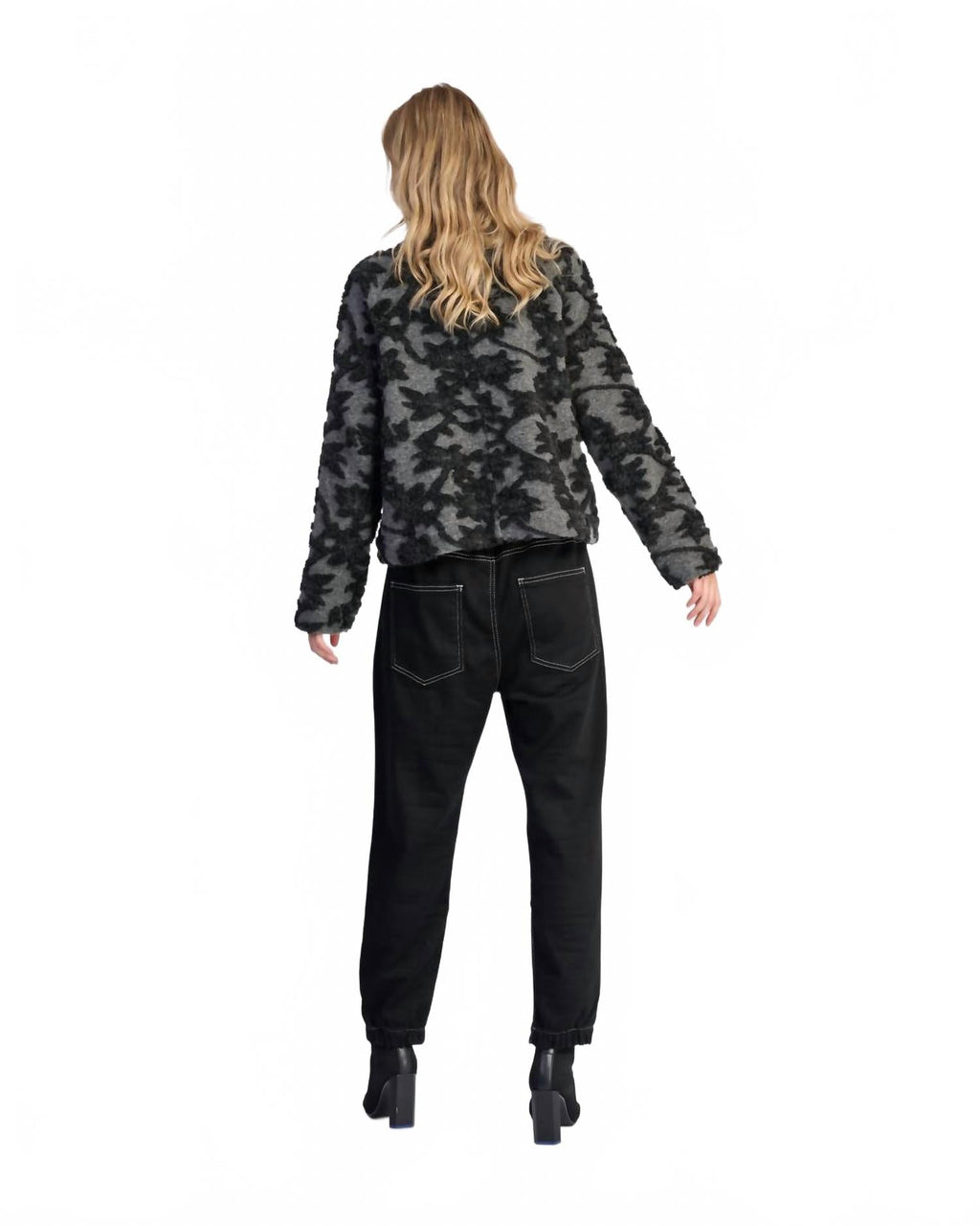 Vesper Cozy Moto Jacket In Shadow