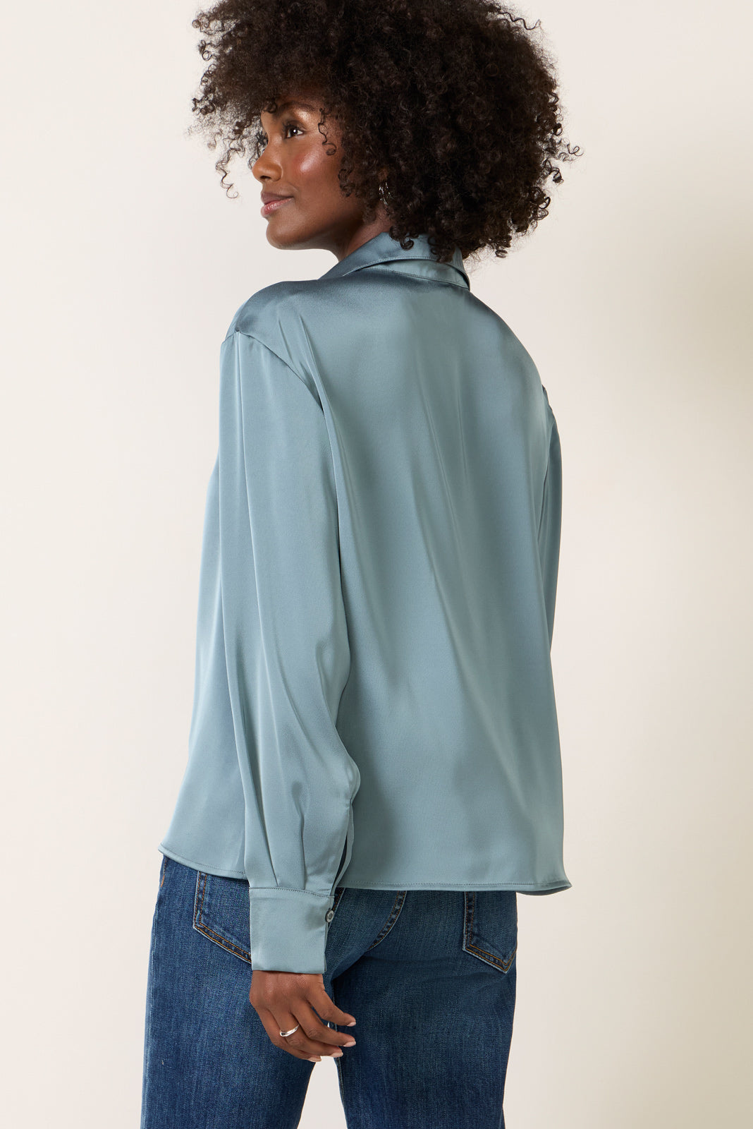 Women's Carrie Double Zip Satin Shirt