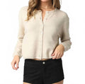 Anabel Knit Cardigan In Oatmeal