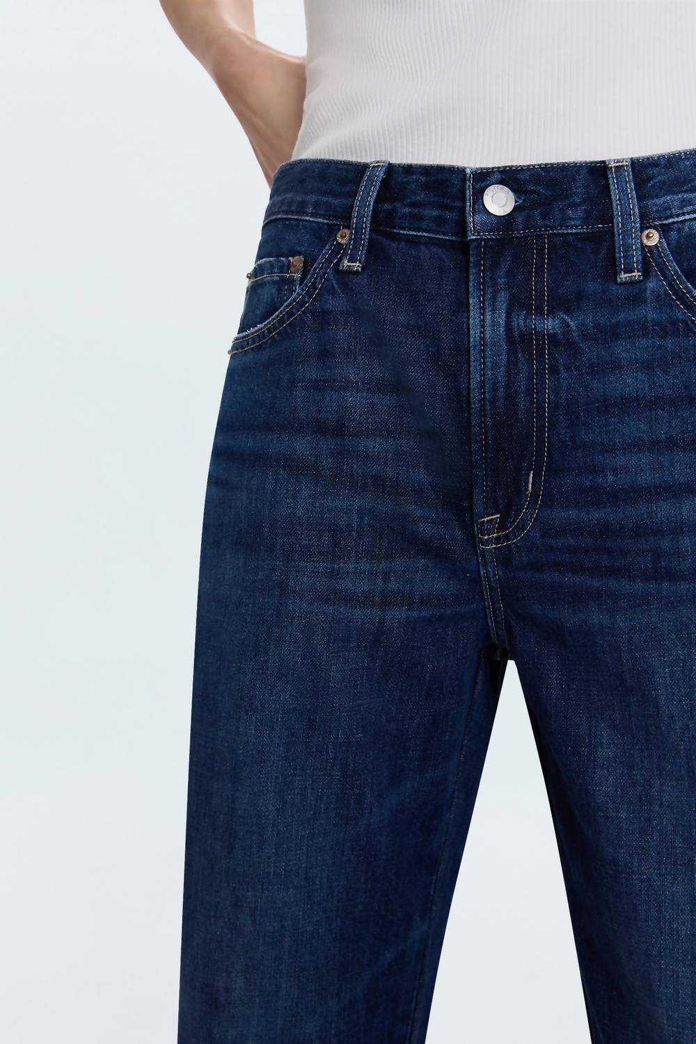 Kacey Mid Rise Cuffed Hem Jeans In Cultivate