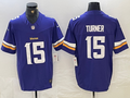 Men's Minnesota Vikings Dallas Turner #15 Purple Player Game Jersey1
