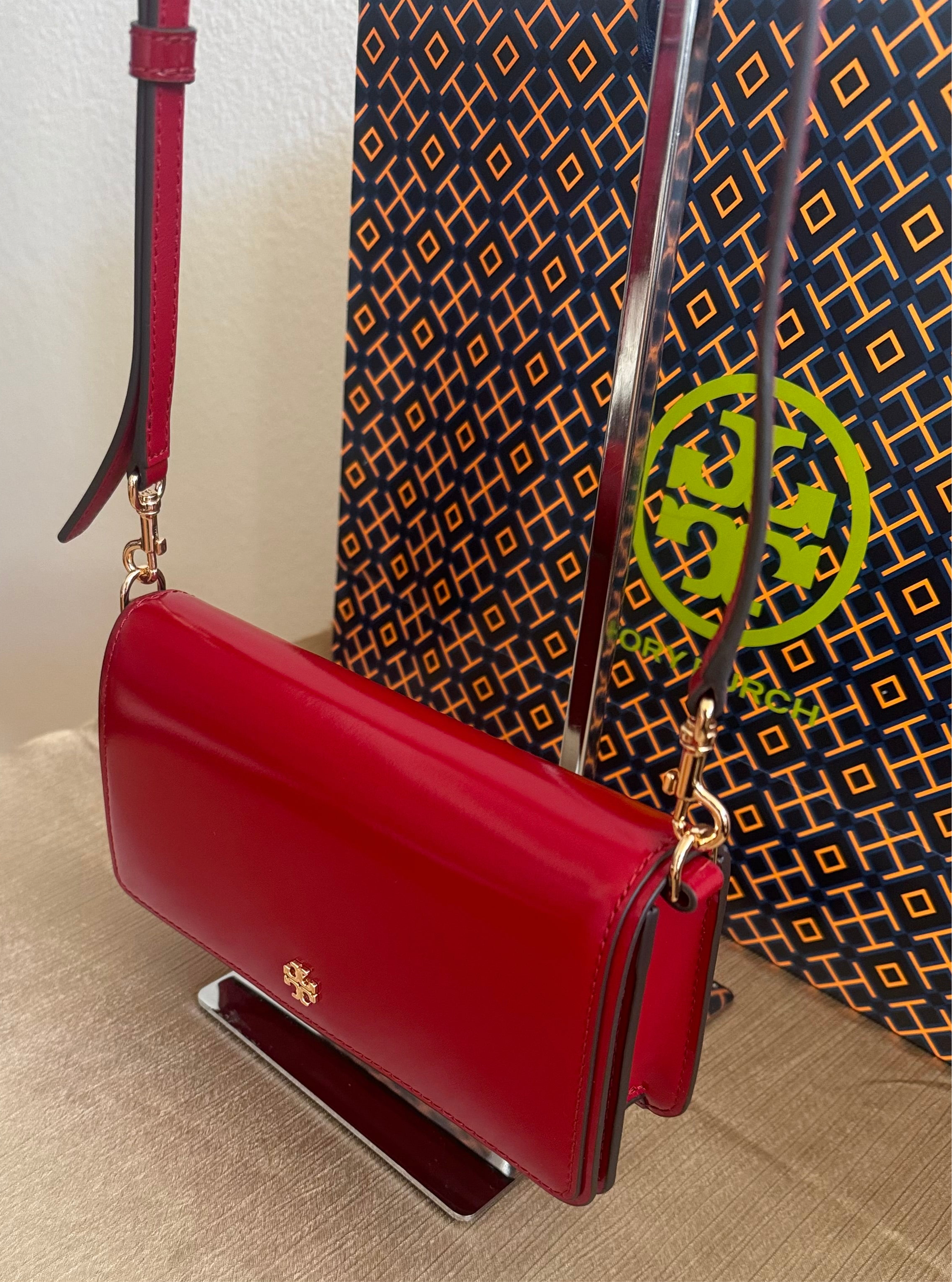 NWT Tory Burch Emerson Patent Leather Mini Crossbody Bag/Clutch
