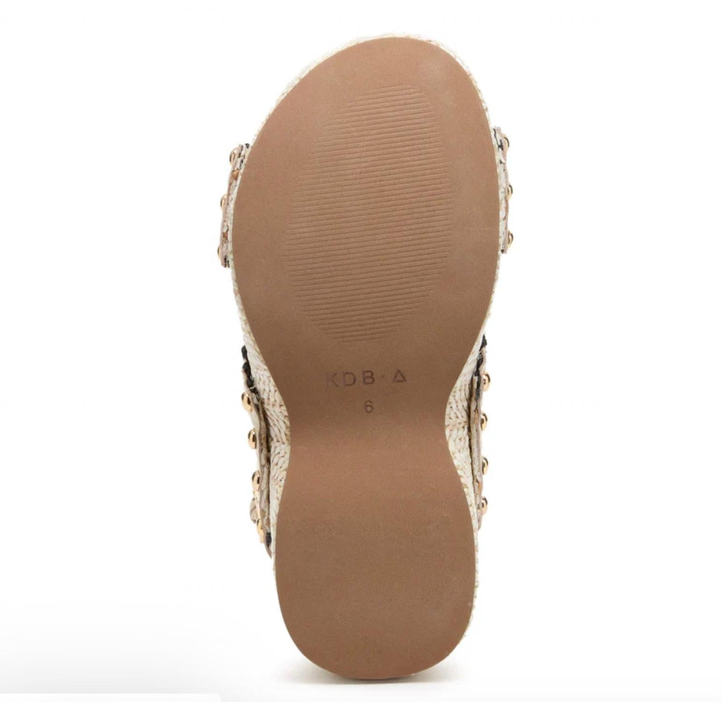 Women's Pace Platform Raffia Sandals In Shell