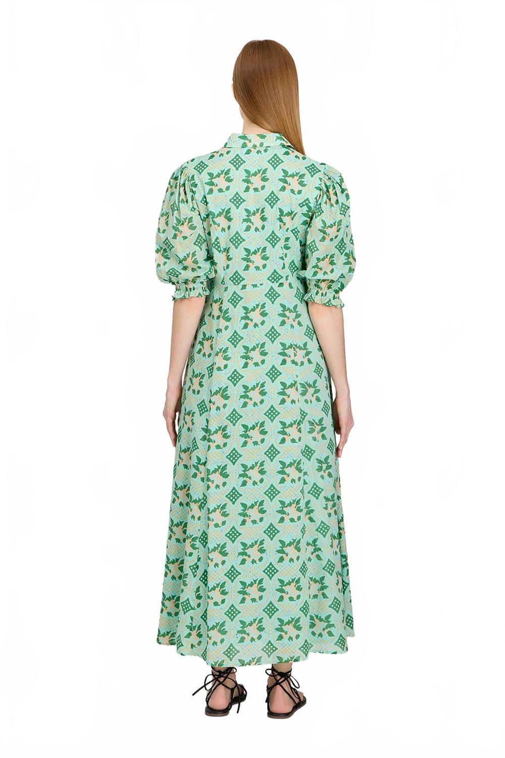 Lattice Rosie Dress In Green