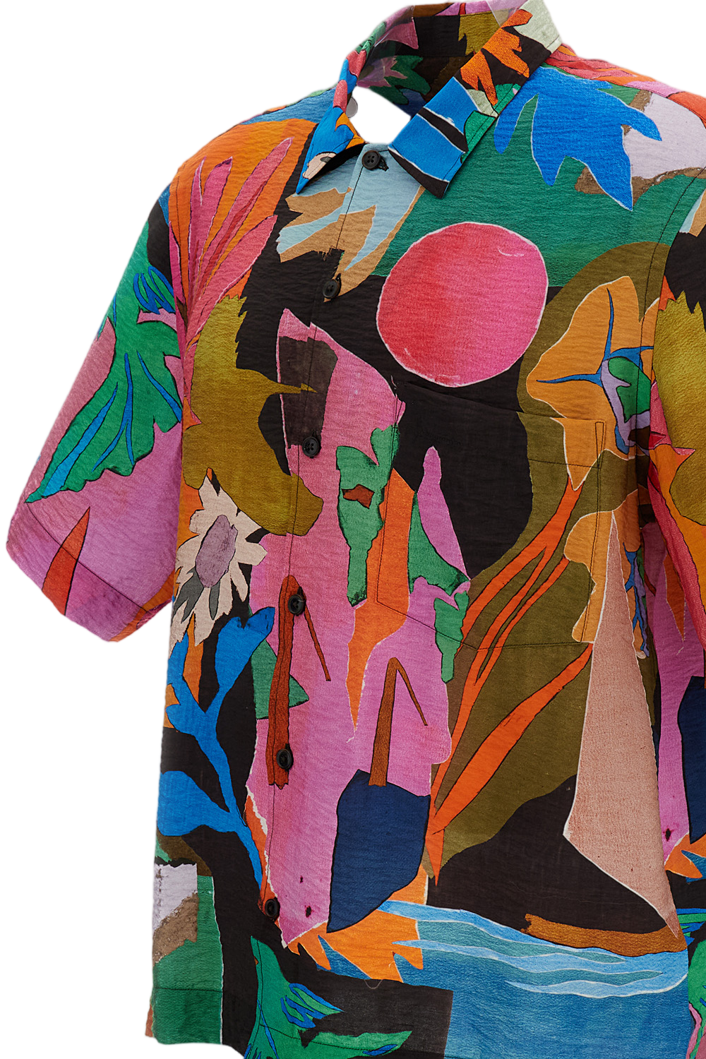 Short-Sleeve Patterned Shirt