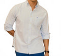 Men's Harborview Charleston Oxford Stripe Sport Shirt In Ocean Channel
