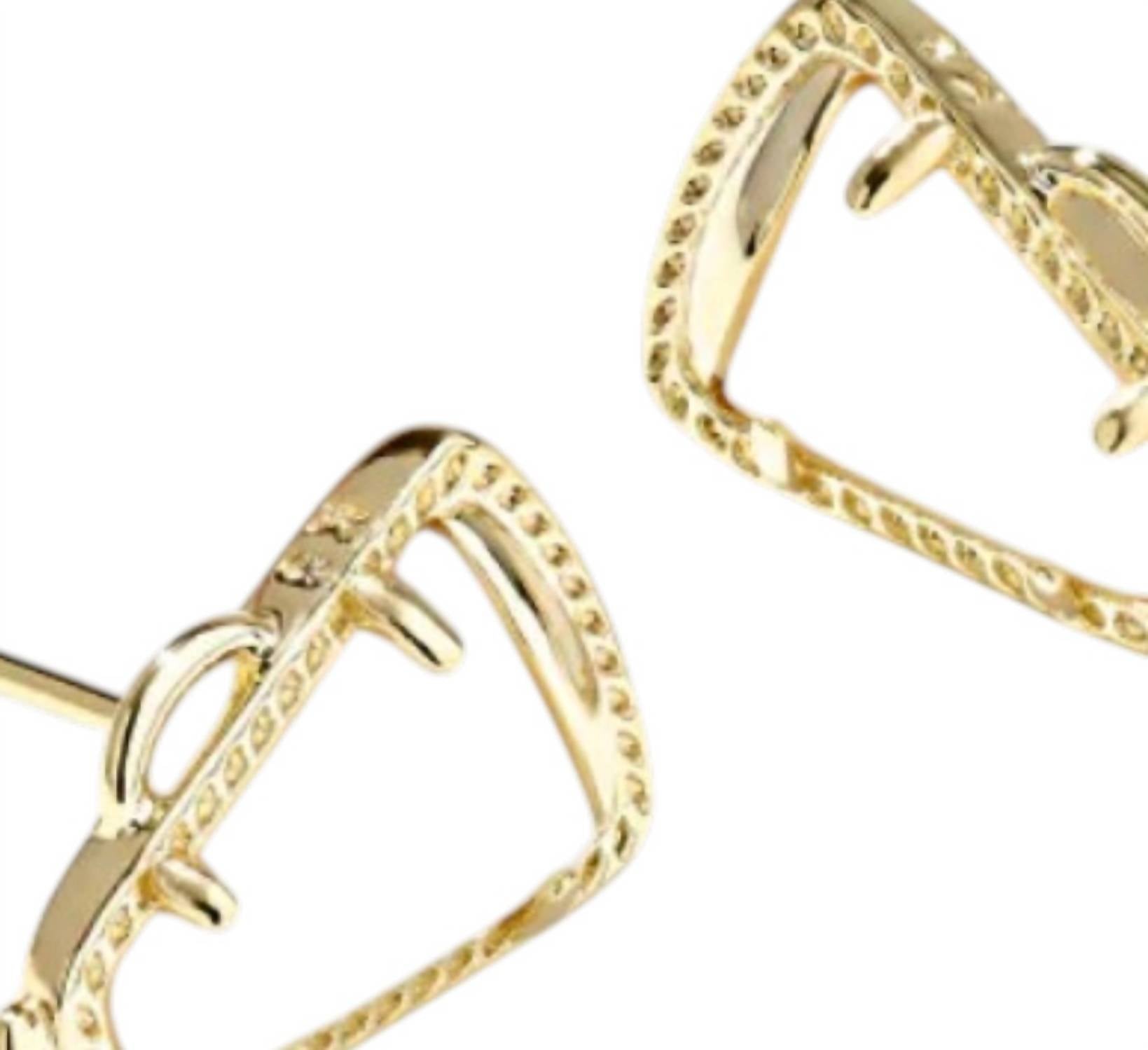 Women's Cheer Stud Earrings In Gold White Mop