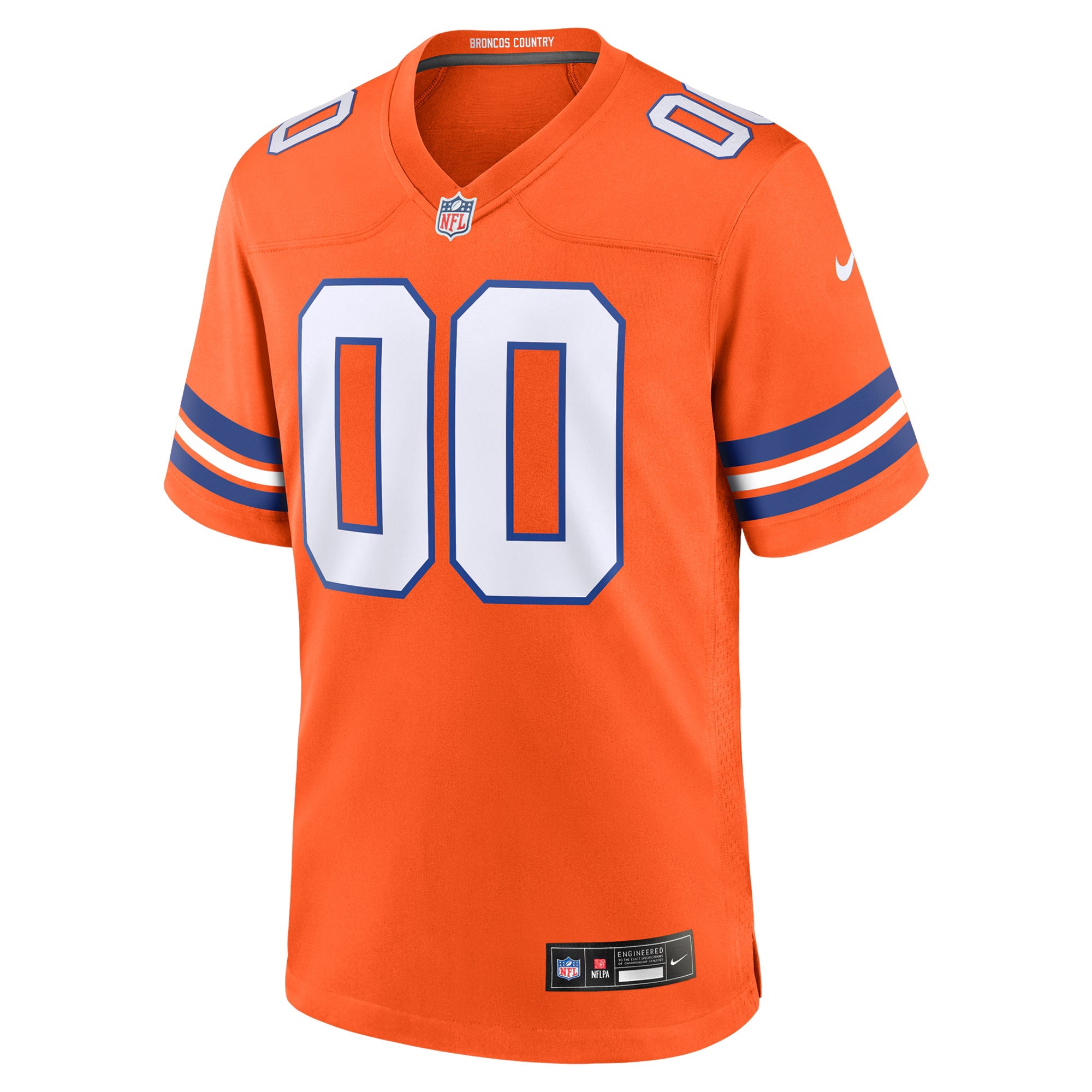 Denver Broncos Orange Mile High Collection 1977 Throwback Custom Game Jersey