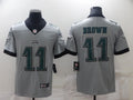 Men's Philadelphia Eagles A.J. Brown #11 Gray Inverted Game Jersey1