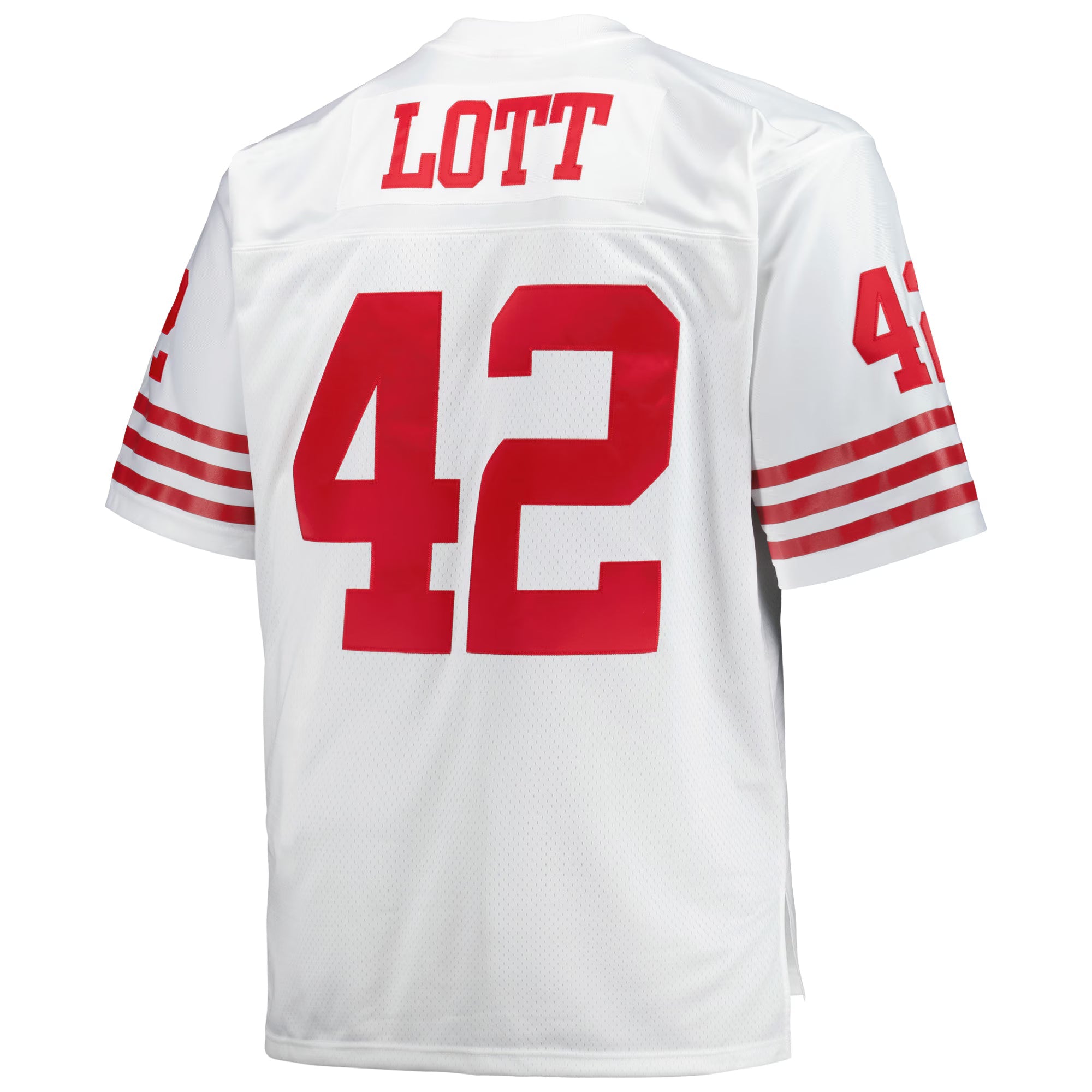San Francisco 49ers Ronnie Lott Mitchell & Ness White Big & Tall 1990 Retired Player Replica Jersey