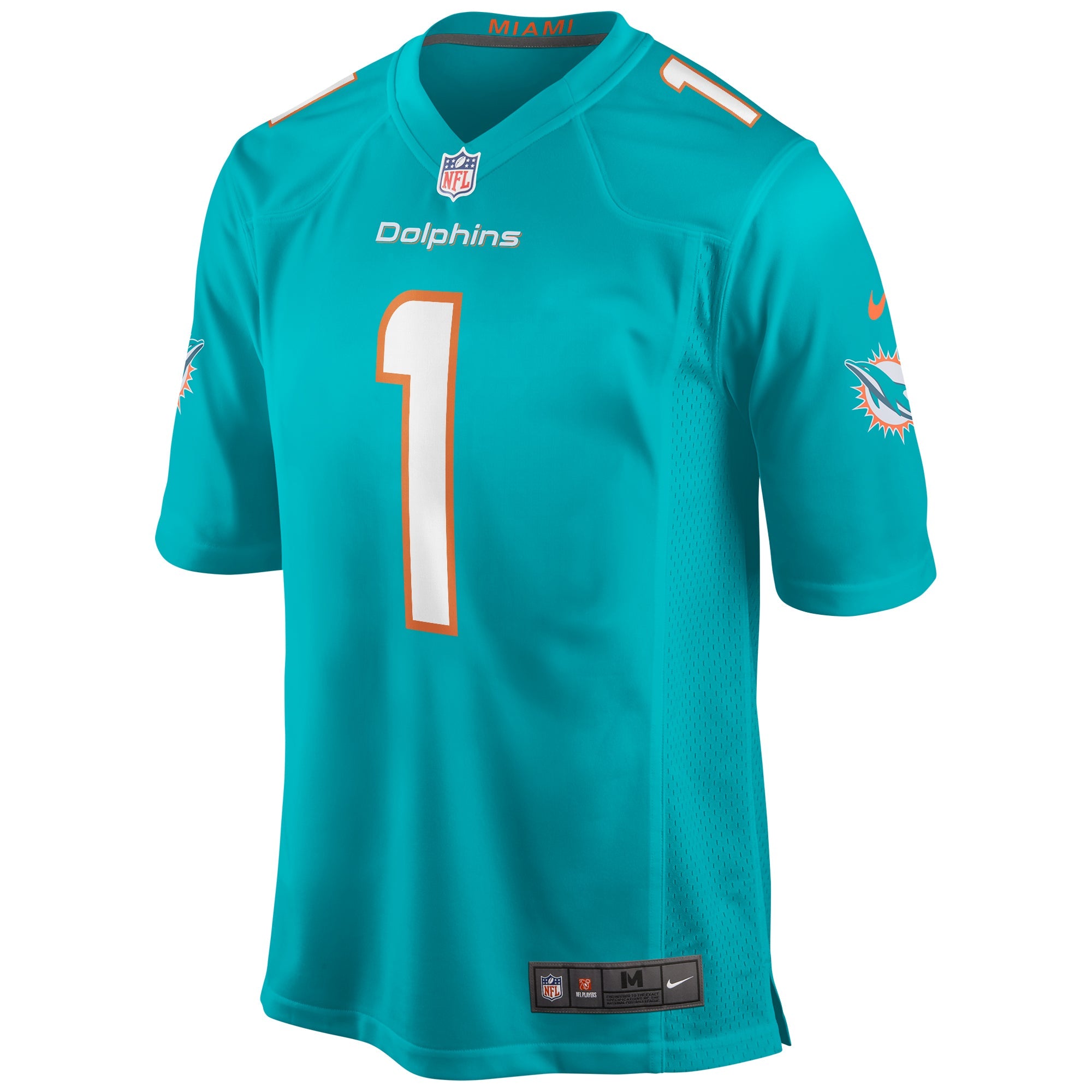 Miami Dolphins Tua Tagovailoa Aqua Player Game Jersey