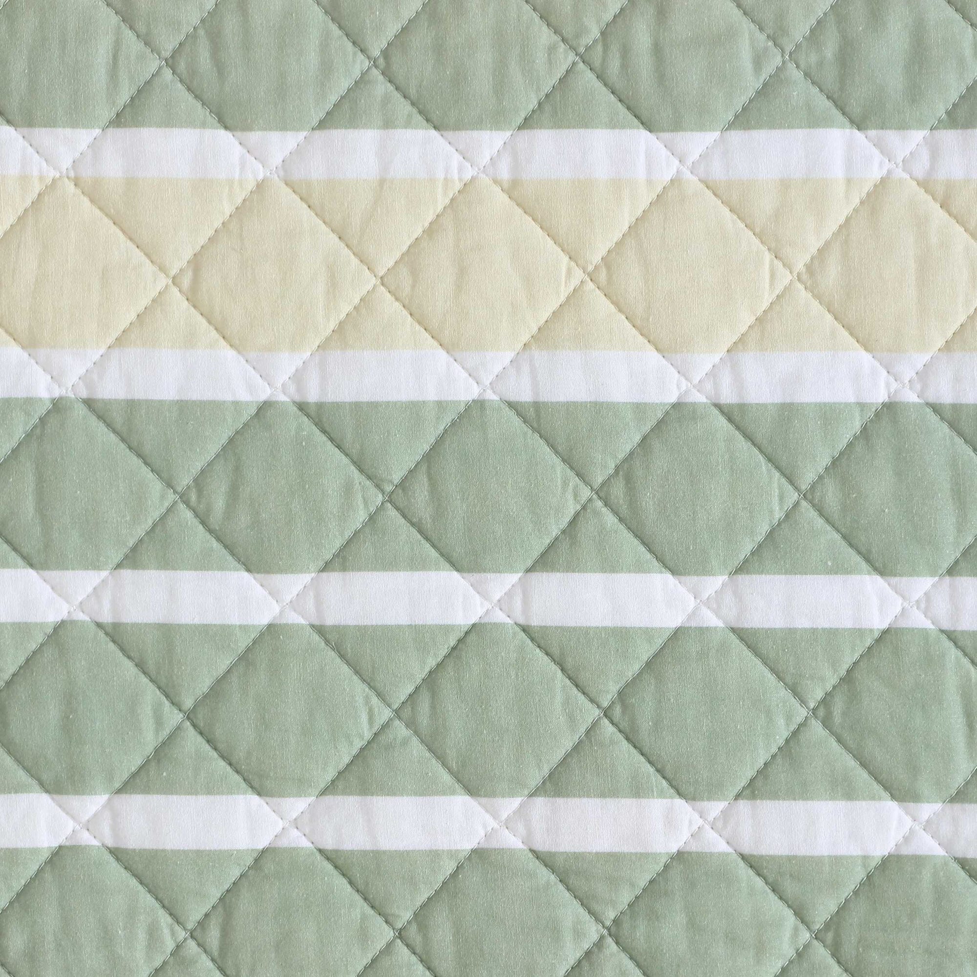 Nautica Varadero Stripe Green Twin Quilt Set