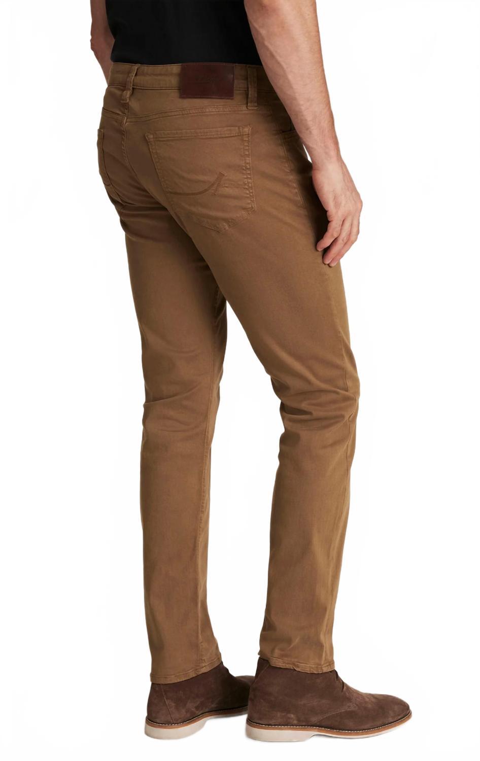 Courage Straight Leg Pants In Brown Twill