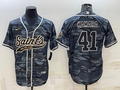 Men's New Orleans Saints Alvin Kamara #41 Grey Camouflage Game jersey Joint Edition
