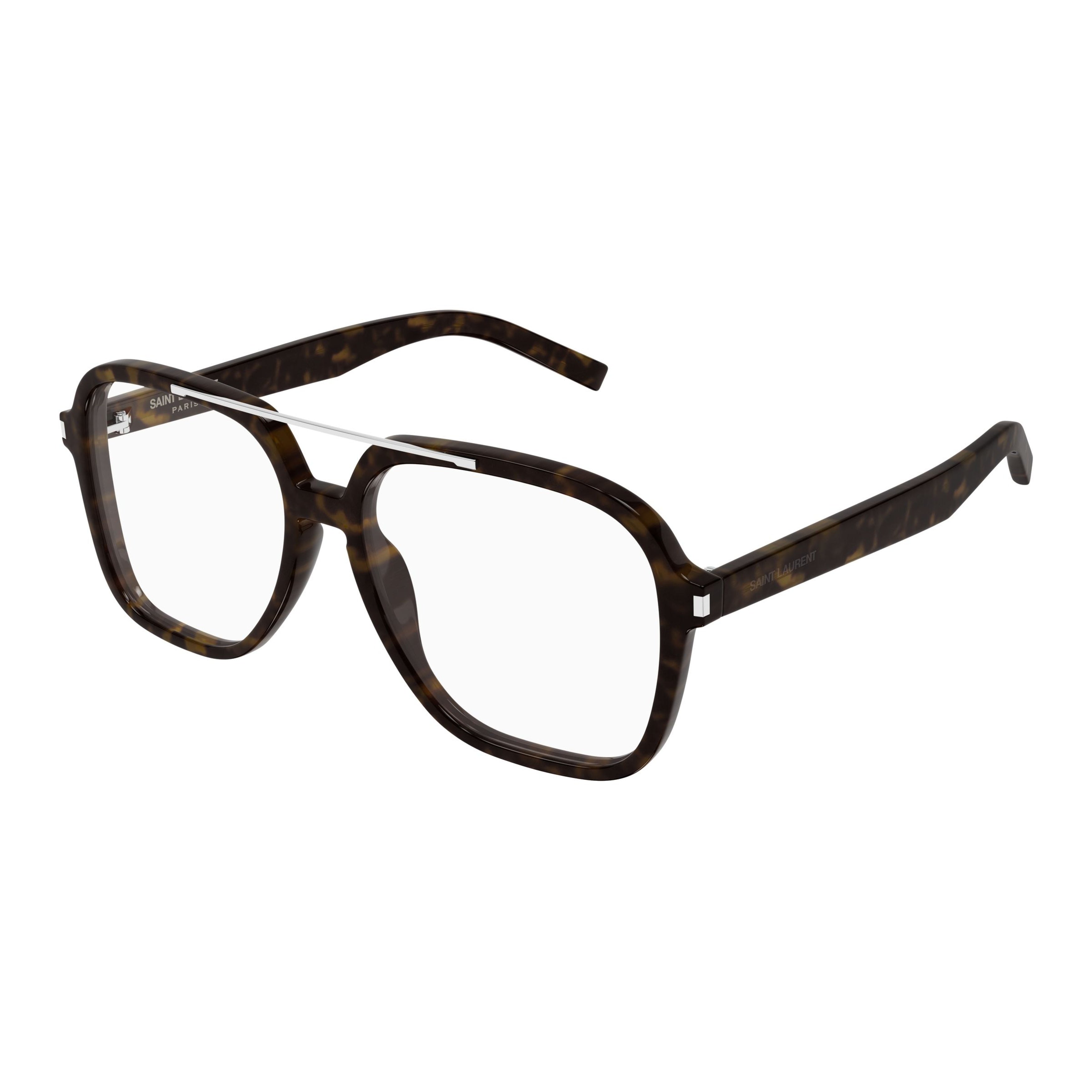 Oversized Square Tortoiseshell Sunglasses With Silver Metal Bridge