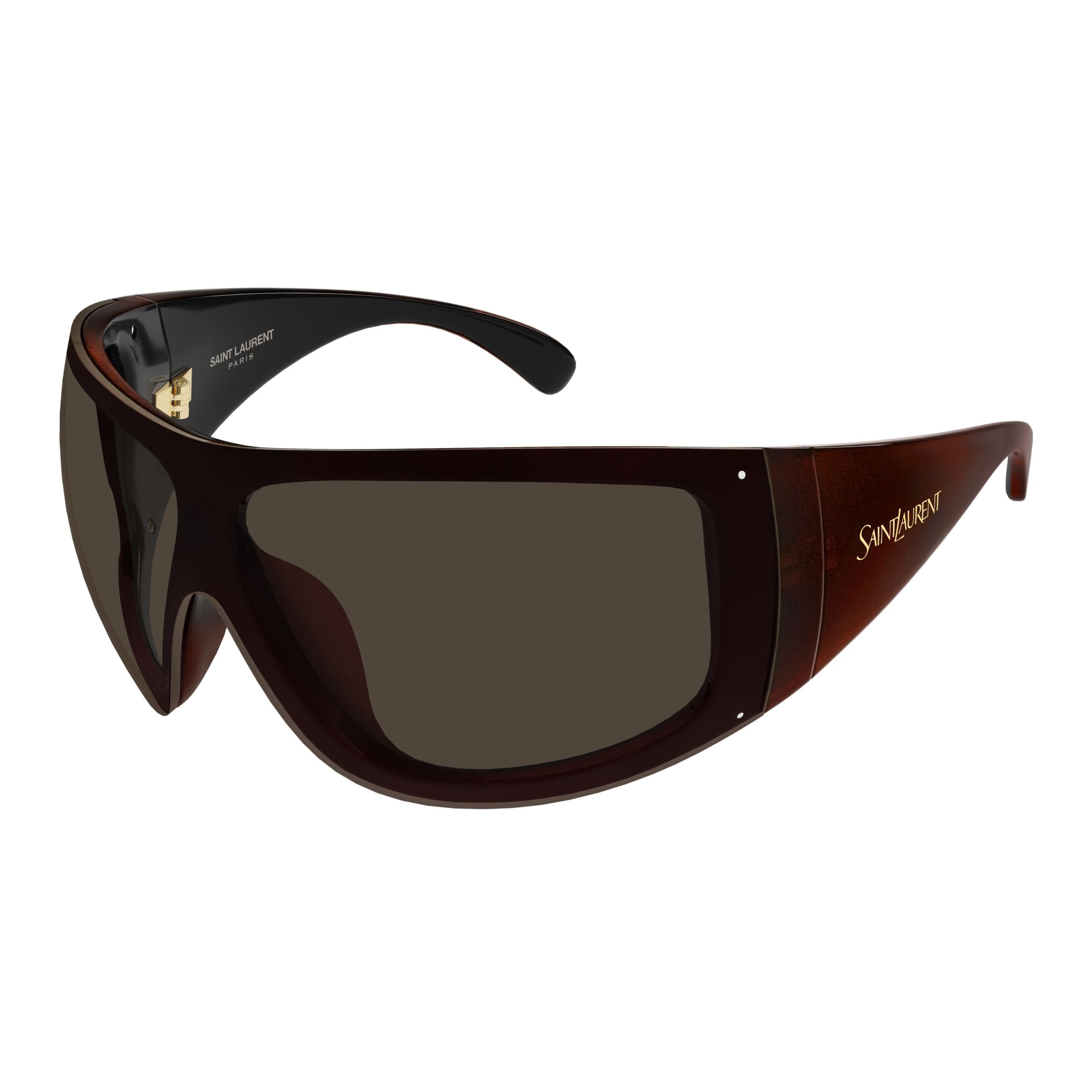 Oversized Shield Sunglasses With Glossy Frame