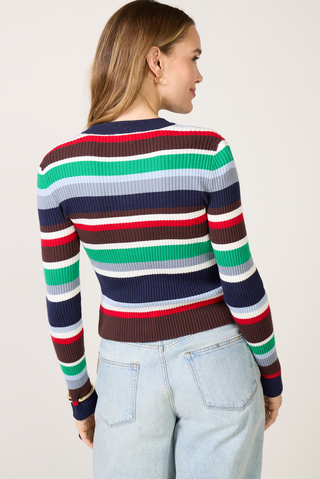 Women's Alyssa Stripe Twin Set Cardigan