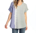 Mineral Washed Double Gauze Top In Block