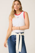 Women's Crew Neck Ringer Tank Top