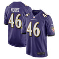 Baltimore Ravens Nick Moore Purple Game Jersey