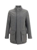 Brunello Cucinelli Men Cashmere Jacket With Zip And Buttons
