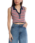 Onia Rib Linen-Blend Polo Tank