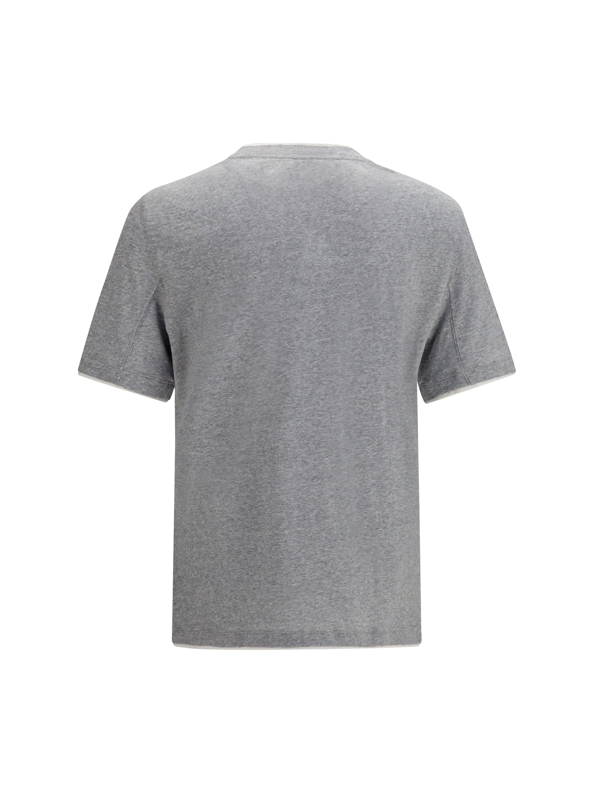 Brunello Cucinelli Men Short-Sleeve Cotton T-Shirt