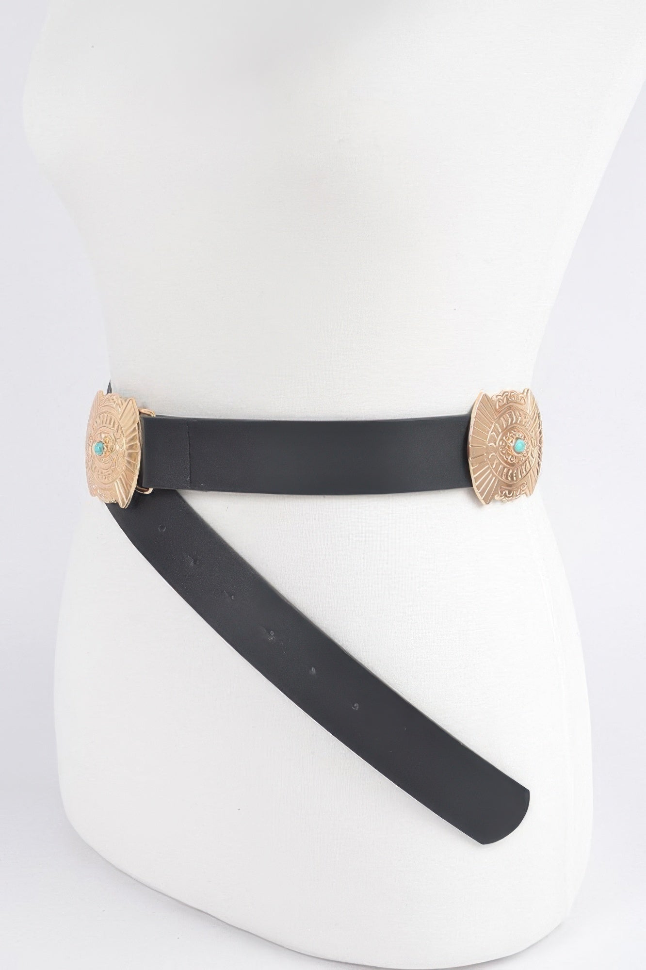 Western Style Belt With Turquoise