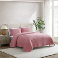 Nautica Seashore Stitch Pink King Quilt Set