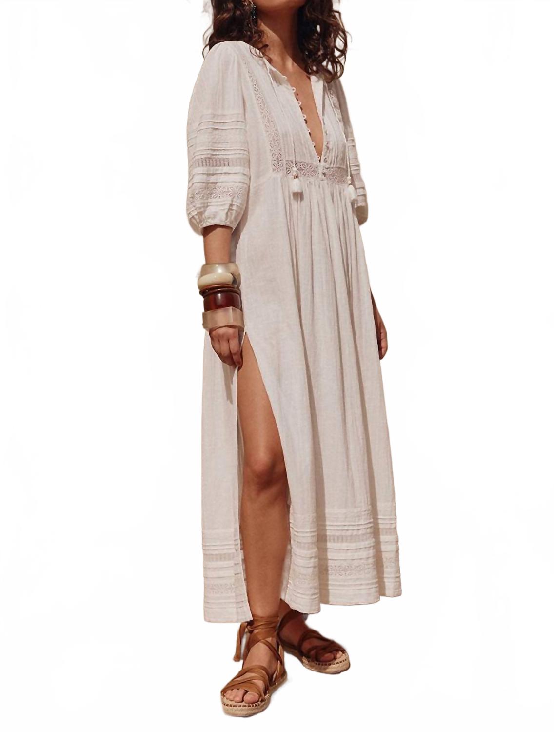 Stevie Lace Boho Dress In Camellia