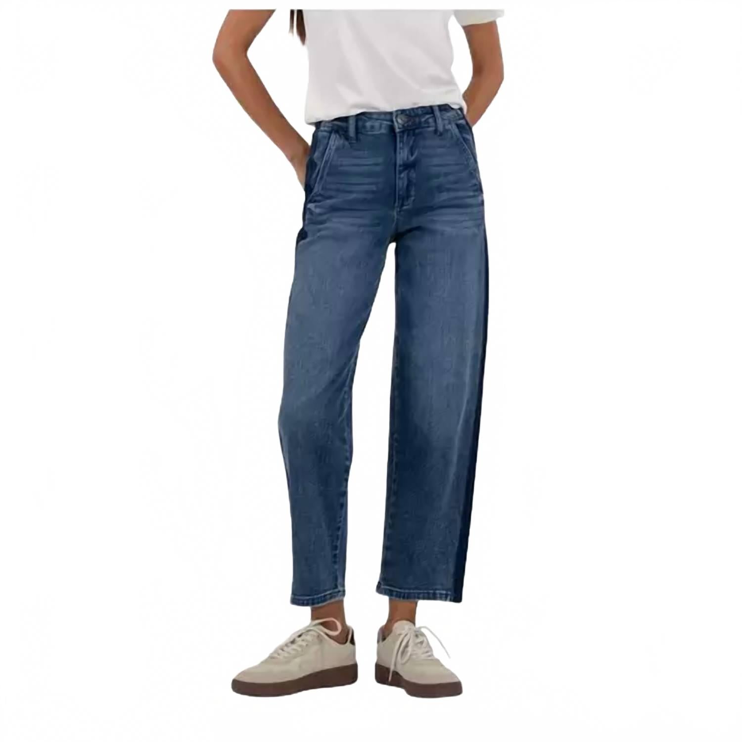 Ashton Wide Leg Barrel Pants In Power W/dk Stone