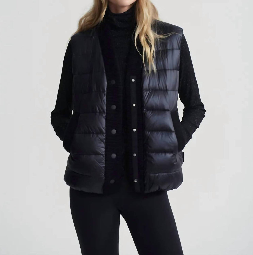 Colwyn Combo Boxy Gilet Vest In Black