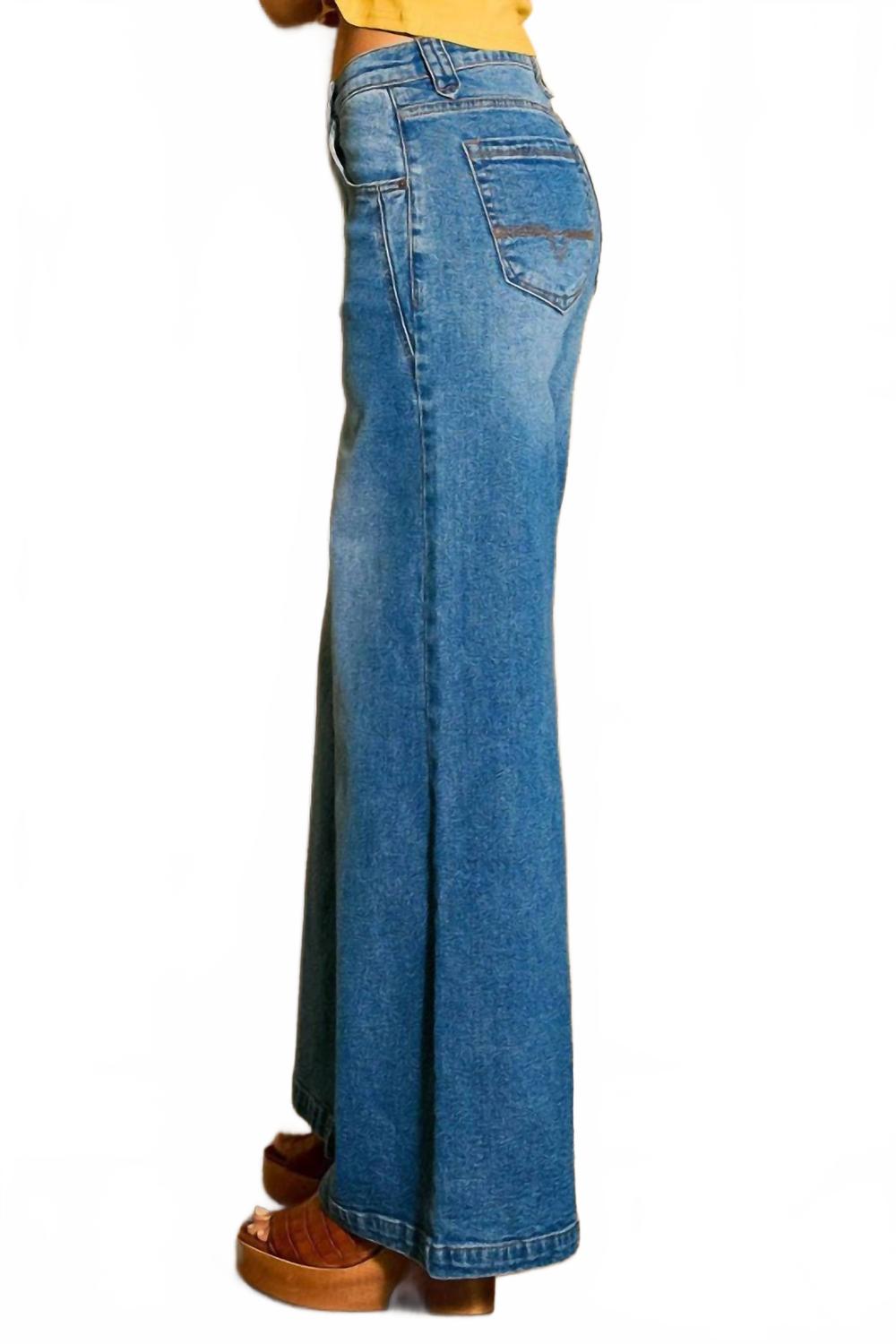 Low Rise Palazzo Jeans In Blue