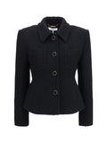 Chloé Women Cropped Single-Breasted Blazer With Fabric Buttons