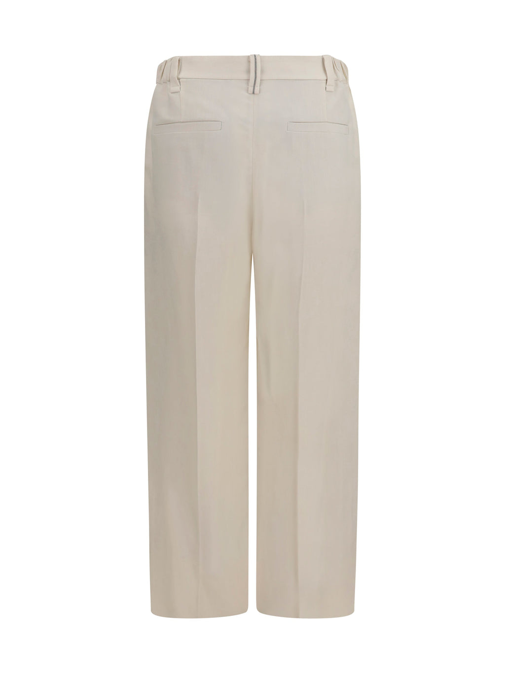 Brunello Cucinelli Women Cigarette Pants In Fluid Viscose And Linen Twill