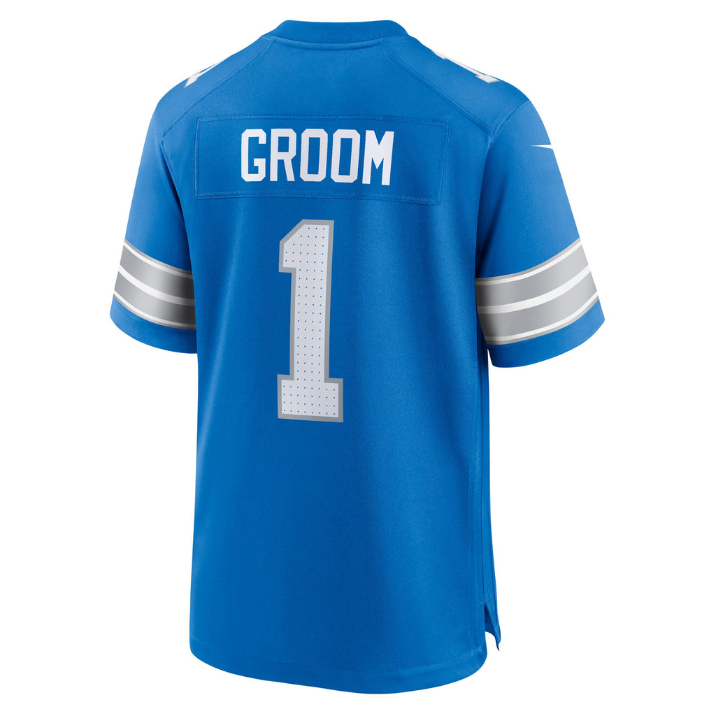 Detroit Lions Number 1 Groom Blue Game Jersey